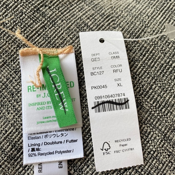 J. Crew Bright Pink squareneck bikini top Size XL New- tags detached - Picture 5 of 6